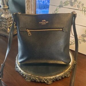 Genuine Coach Rowan File  BagBlack Leather Crossbody  Style  C1556